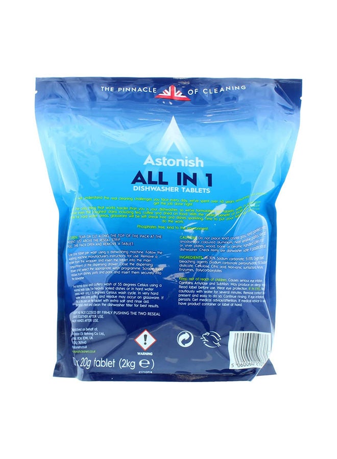 Astonish - All In 1 Dishwasher Tablets - 100 Tabs - Image 1