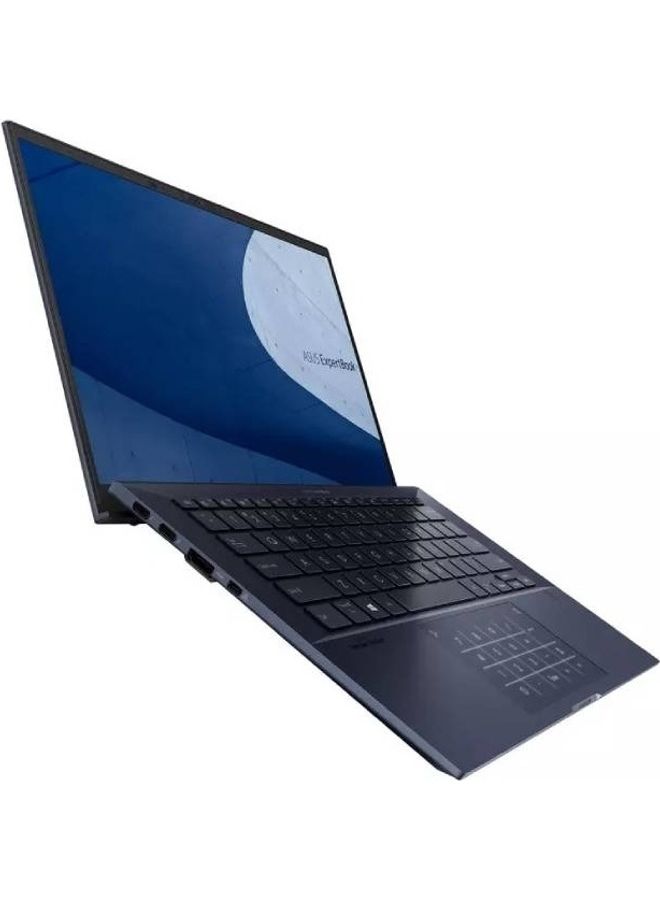 أسوس لابتوب إكسبيرت بوك B9400CEA-KC0261R بشاشة فل اتش دي مقاس 14 بوصة ومعالج كور i7 وذاكرة رام سعة 16 جيجابايت ومحرك أقراص SSD سعة 1 تيرابايت ونظام تشغيل ويندوز 10 برو وبطاقة رسومات إنتل آيريس XE الإنجليزية/العربية أسود - Image 4