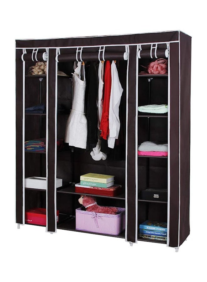 ALMUFARREJ - Fabric Wardrobe Organizer Brown - Image 1