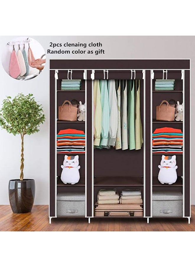 ALMUFARREJ - Fabric Wardrobe Organizer Brown - Image 1