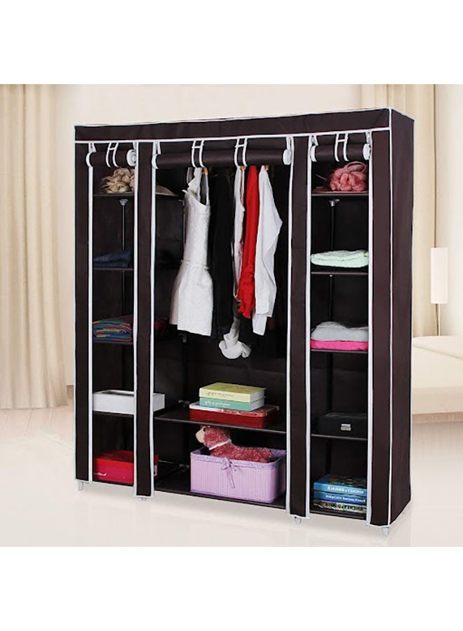 ALMUFARREJ - Fabric Wardrobe Organizer Brown - Image 1