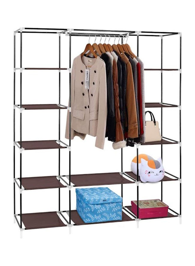 ALMUFARREJ - Fabric Wardrobe Organizer Brown - Image 1
