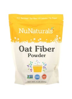 NuNaturals NuNaturals, Oat Fiber Powder, 1 lb (454 g)  - Image 1