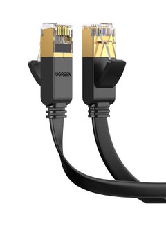 UGREEN Cat 7 Ethernet Cable Cat7 High Speed Flat Gigabit RJ45 LAN Cable 10Gbps Shielded Internet Network Patch Cord Compatible for Gaming PS5 PS4 PS3 Xbox PC Laptop Modem Router Computer-5M Black
