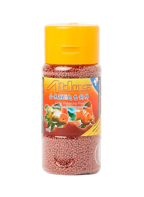 Atlas Gold Pellet Color Enhancing Fish Food Multicolour 100grams