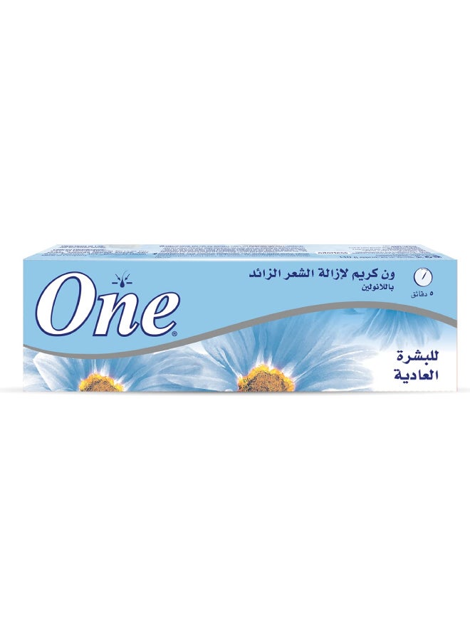 One Hair Removal Cream Enriched With Lanolin For Normal Skin Multicolour 125grams 