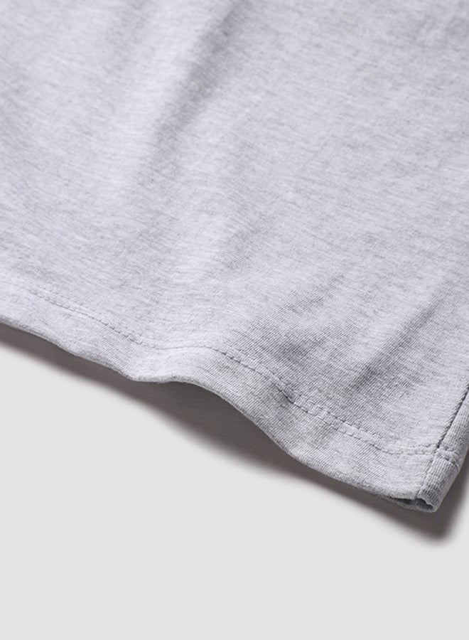 Neon Boys Round Neck Short Sleeve T-Shirt Light Grey  - Image 4