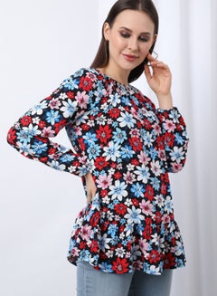 Floral Printed Fashion Top Multicolour