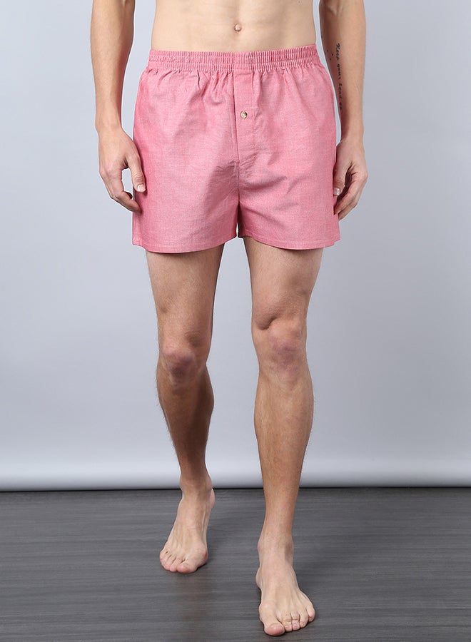 QUWA Pack Of 2 Woven Boxer Shorts Pink  - Image 2