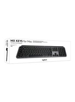 Logitech MX Keys Advanced Wireless Illuminated Keyboard for Mac,Backlit LED Keys, Bluetooth,USB-C, MacBook Pro,Macbook Air,iMac, iPad Compatible, Metal Build BLACK  - Image 3