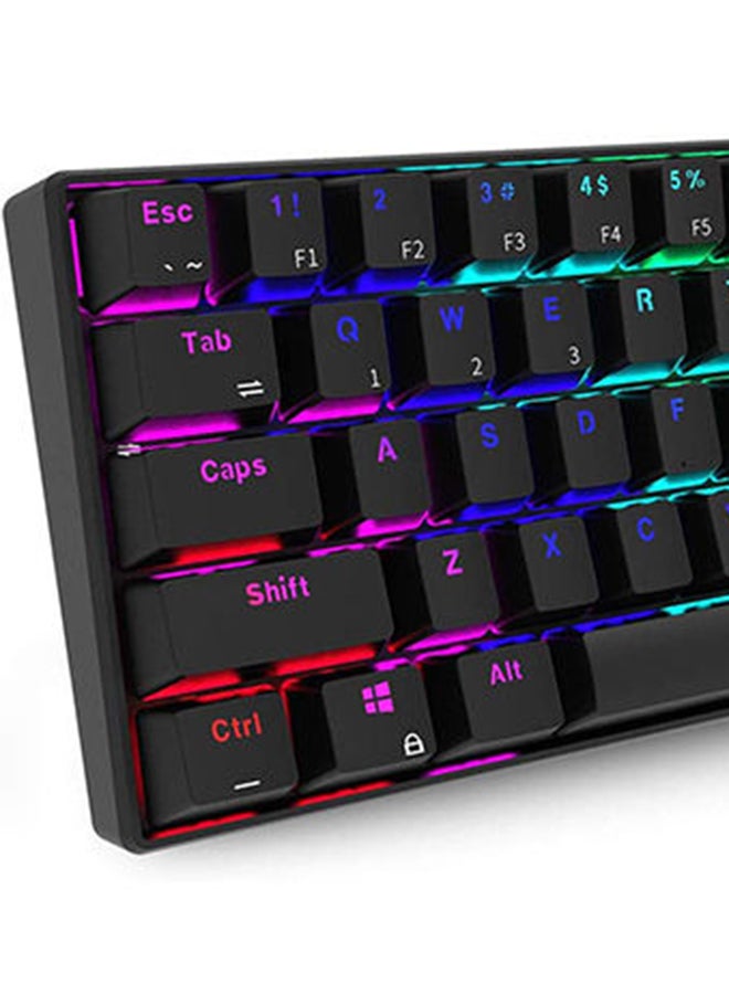 Royal Kludge - RK61 Three Mode 2.4Ghz Wireless/Bluetooth/Wired 60% Mechanical Keyboard, 61 Keys RGB Brown Switch Gaming Keyboard With Software For Win/Mac Black - Image 1