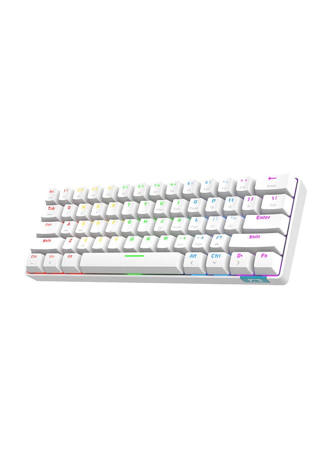 Ajazz Wired/Bluetooth Dual-mode Mechanical Keyboard White  - Image 1