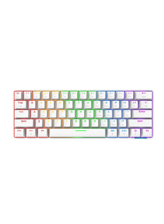 Ajazz Wired/Bluetooth Dual-mode Mechanical Keyboard White  - Image 2