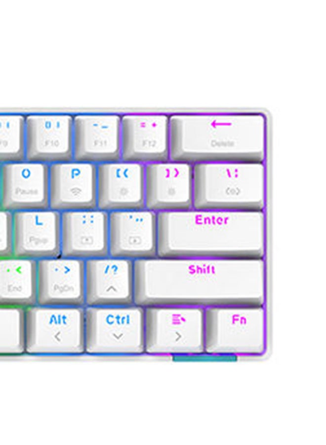 Ajazz Wired/Bluetooth Dual-mode Mechanical Keyboard White  - Image 4