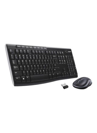 MK270 Wireless Combo Keyboard and Mouse, English Arabic Layout, Long Battery Life, 1000 DPI Resolution, Multimedia Keys, Compact Design Black - v1660656659/N51002966A_1