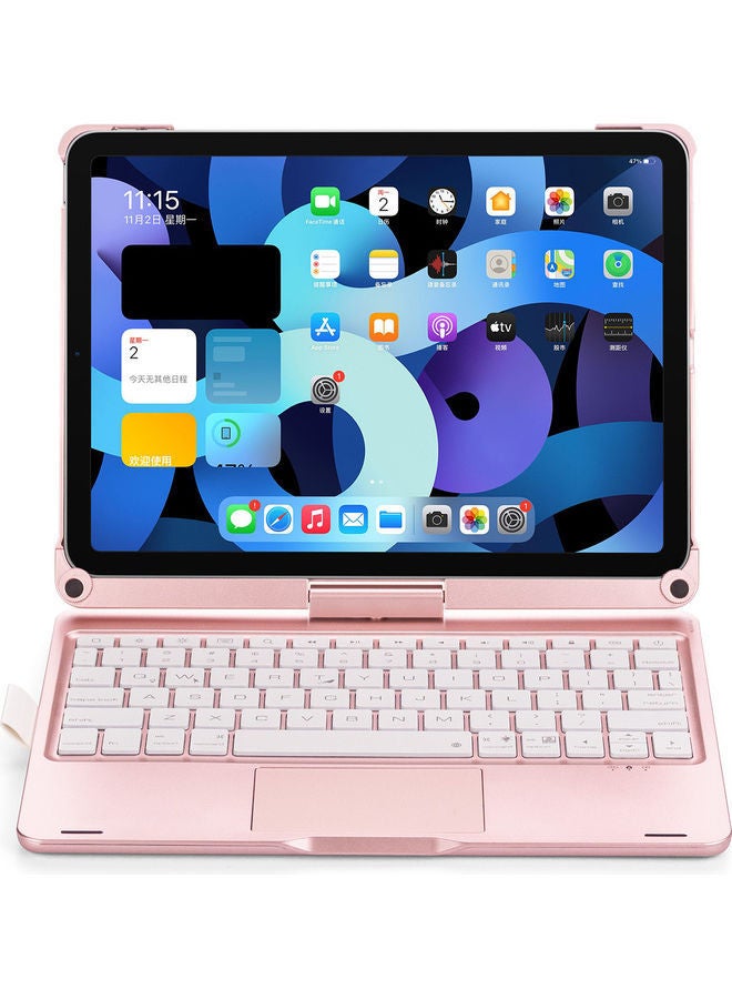GULFLINK - Wireless Keyboard with TouchPad for iPad Air4 2020/2018 Pro 11 Rose Gold - Image 1