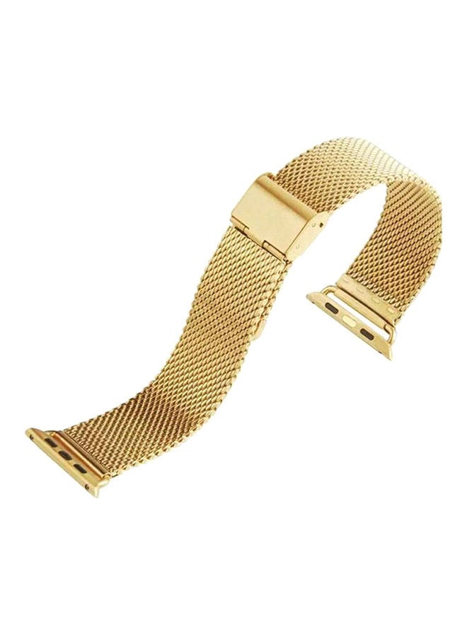 Generic Stainless Steel Replacement Band For Apple Watch Series 3/2/1 Gold  - Image 1