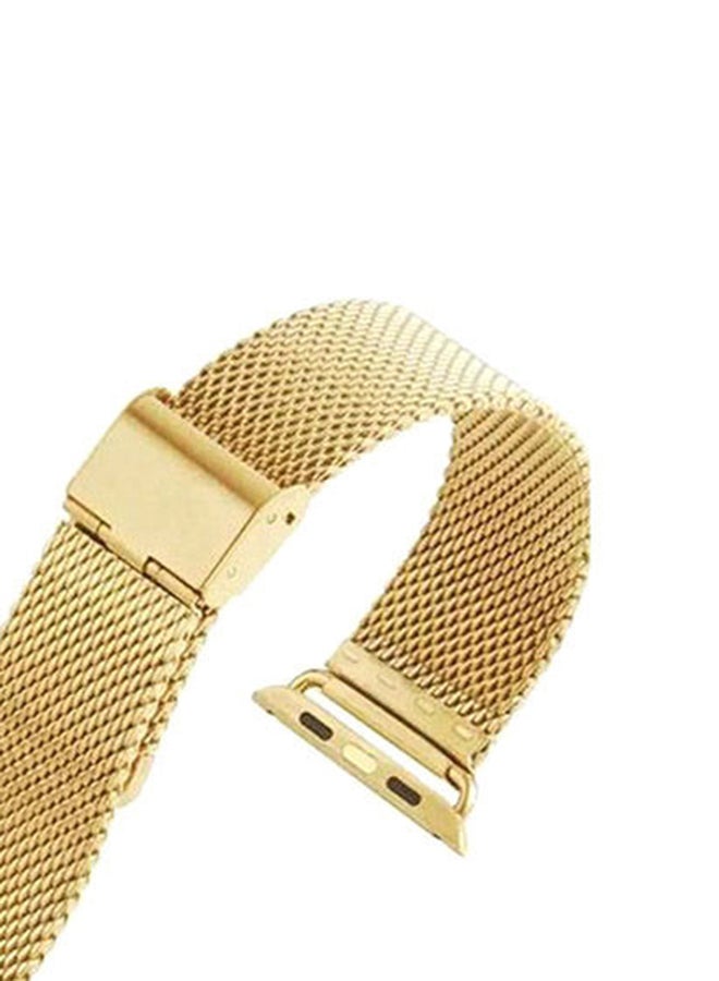 Generic Stainless Steel Replacement Band For Apple Watch Series 3/2/1 Gold  - Image 4