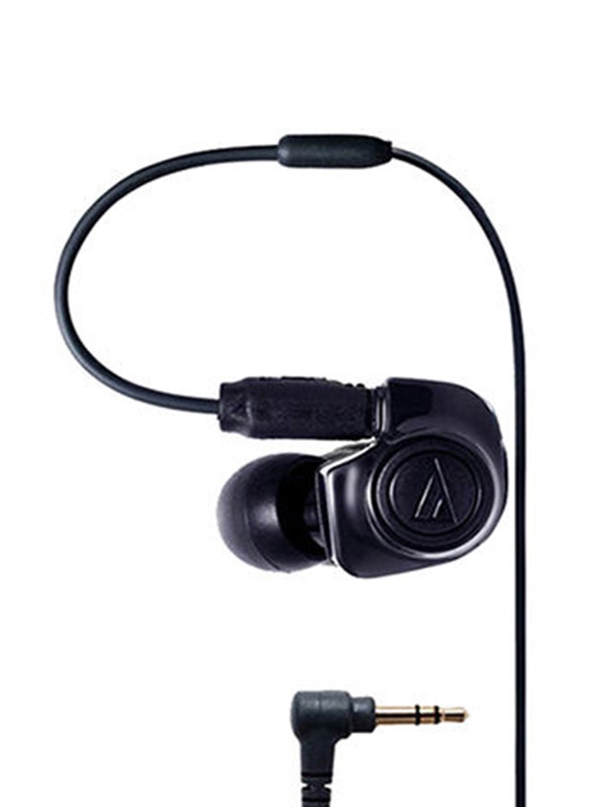 Generic Double Moving In-Ear Headphones Black  - Image 3