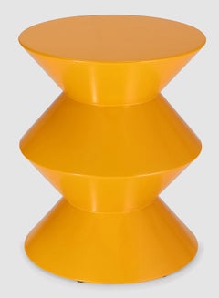 Switch Side Table -  Lacquered Wood - Used Next To Sofa As Coffee Corner Yellow Dia 380x590mm  - Image 1