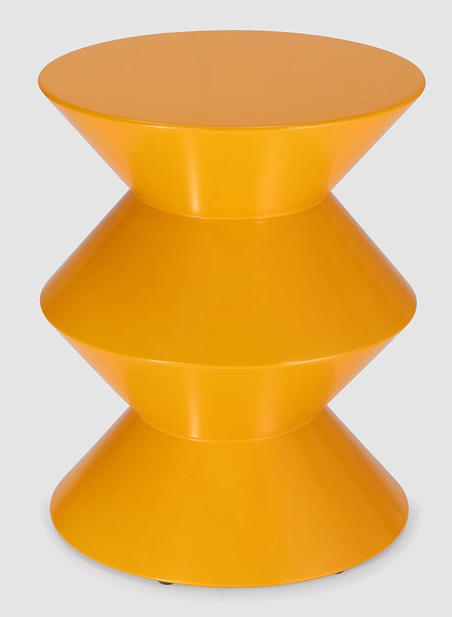 Switch Side Table -  Lacquered Wood - Used Next To Sofa As Coffee Corner Yellow Dia 380x590mm  - Image 1