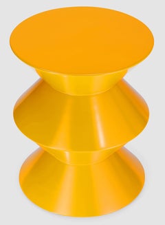 Switch Side Table -  Lacquered Wood - Used Next To Sofa As Coffee Corner Yellow Dia 380x590mm  - Image 2