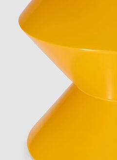 Switch Side Table -  Lacquered Wood - Used Next To Sofa As Coffee Corner Yellow Dia 380x590mm  - Image 3