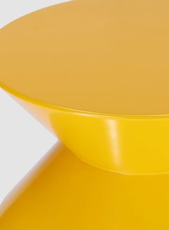 Switch Side Table -  Lacquered Wood - Used Next To Sofa As Coffee Corner Yellow Dia 380x590mm  - Image 4