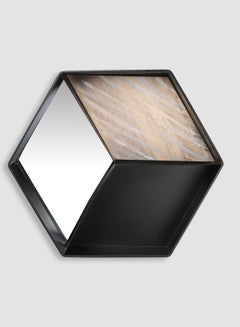 Mirror With Storage/Shelves Unique Luxury Quality Material For The Perfect Stylish Home CCM12737 Black L45 x H39.5cm