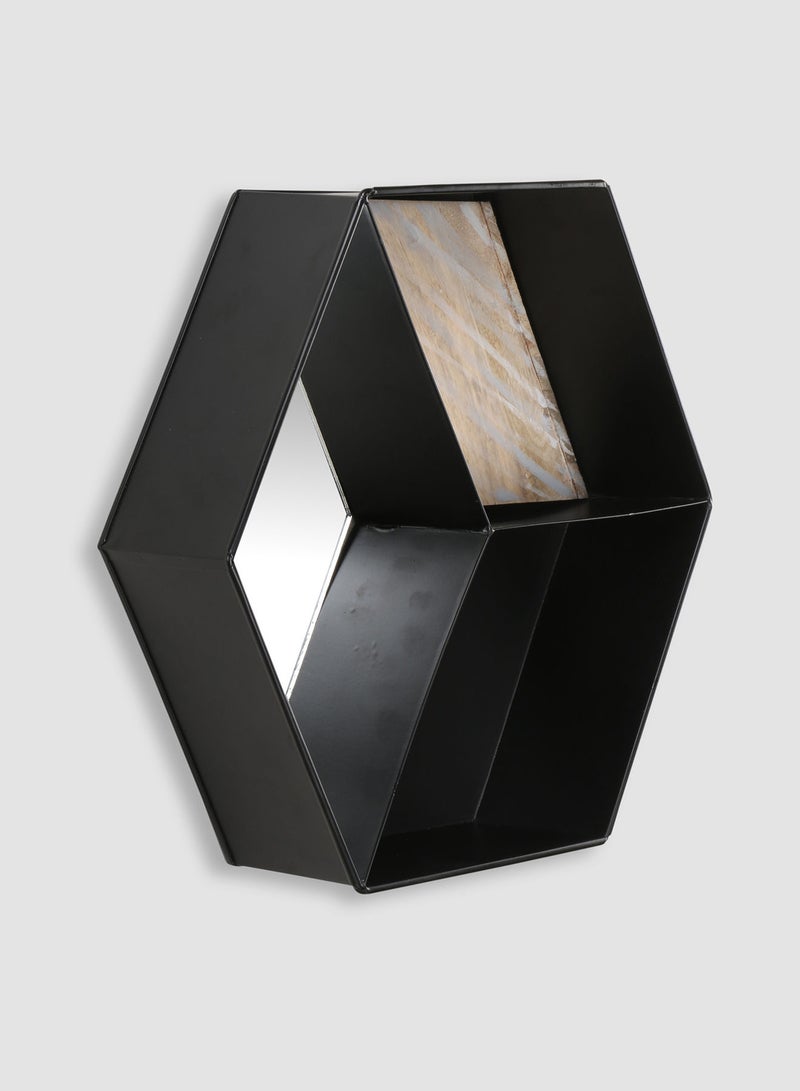 Switch - Mirror With Storage/Shelves Unique Luxury Quality Material For The Perfect Stylish Home CCM12737 Black L45 x H39.5cm - Image 1