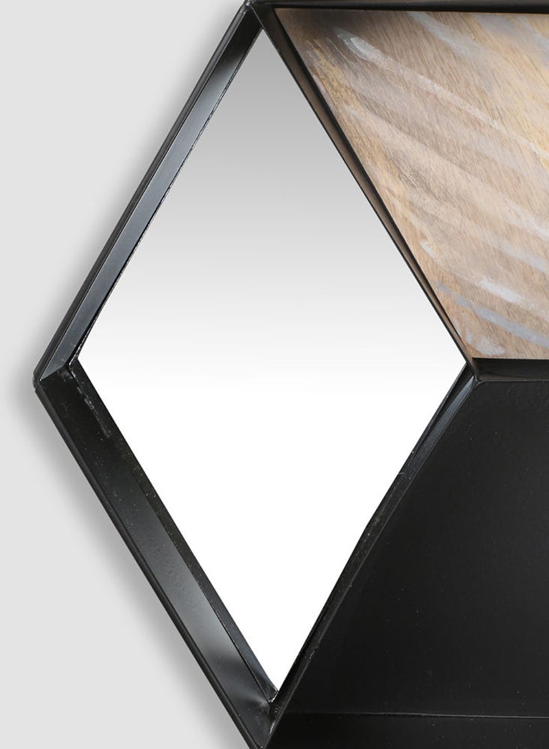 Switch - Mirror With Storage/Shelves Unique Luxury Quality Material For The Perfect Stylish Home CCM12737 Black L45 x H39.5cm - Image 1