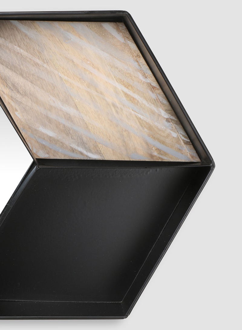 Switch - Mirror With Storage/Shelves Unique Luxury Quality Material For The Perfect Stylish Home CCM12737 Black L45 x H39.5cm - Image 1