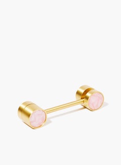 Amal Nordic Style Cabinet Drawer Pulls Knob Latch Peachy Pink/Brass 84 x 26 x 28mm  - Image 1