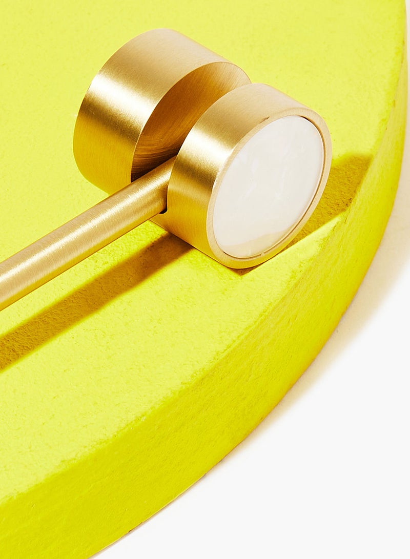 Amal - Nordic Style Cabinet Drawer Pulls Knob Latch White Shellfish/Brass 84 x 26 x 28mm - Image 1