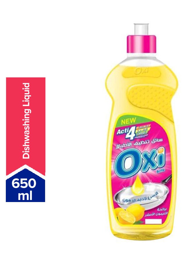 Oxy Acti-4 Brite Dishwashing Liquid Yellow 650ml