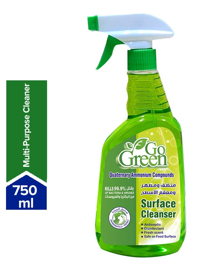 GO GREEN Surface Cleaner And Disinfectant 750ml