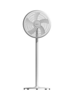 Electric Cooling Fan With 5 Blades And 3 Fan Speed Mode Auto Rotate Left & Right Smooth Airflow Strong Gust Lightweight Floor Fan 40.0 W FD15 White