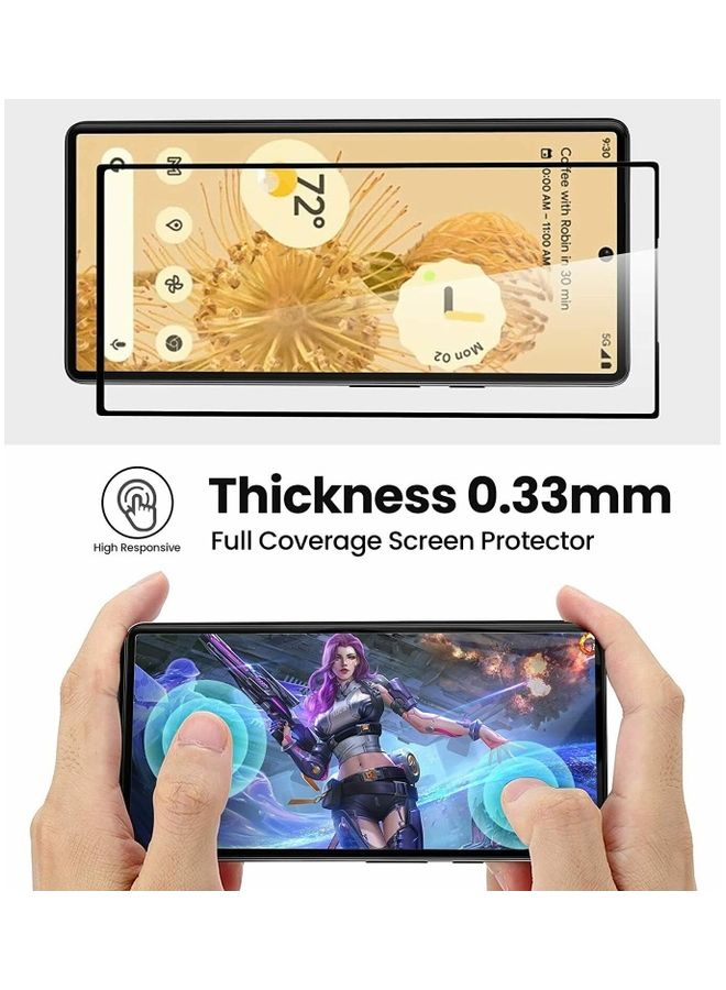 MARGOUN 2Pack for Google Pixel 6 Screen Protector Anti-Scratch Tempered Glass Clear HD Edge to Edge Full Coverage 9H Case Friendly Film 6.4 inch Clear - Image 3