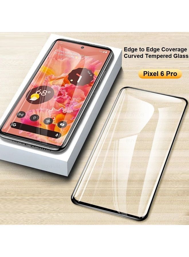 MARGOUN 2Pack for Google Pixel 6 Pro Screen Protector Anti-Scratch Curved Tempered Glass Clear HD Edge to Edge Full Coverage 9H Case Friendly Film 6.71 inch Clear - Image 3