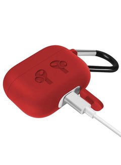 MARGOUN Silicone Case Cover For Apple AirPods Pro Red  - Image 3