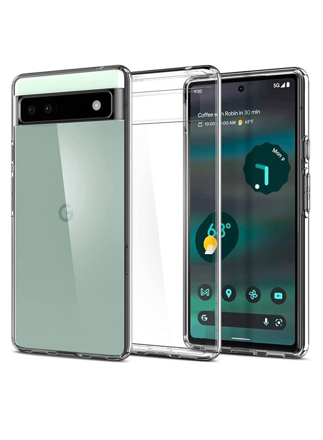 MARGOUN Shockproof Ultra Slim Transparent Soft TPU Case Cover For Google Pixel 6a Clear  - Image 1