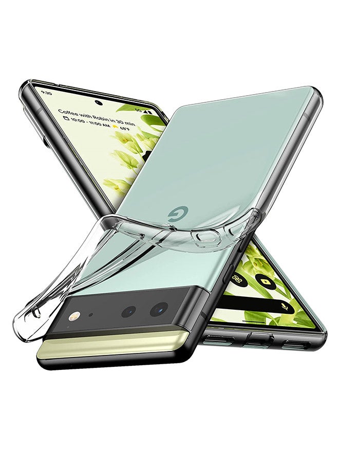MARGOUN Shockproof Ultra Slim Transparent Soft TPU Case Cover For Google Pixel 6a Clear  - Image 5