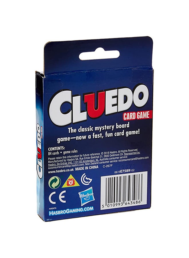 HASBRO - GAMING - Cluedo Card Game – Fast-Paced Mystery Game for Kids with a Twist on Classic Gameplay, Travel Game, 3-4 Players, Ideal for Kids Ages 8+ 1.9x9.21x14.29cm - Image 1