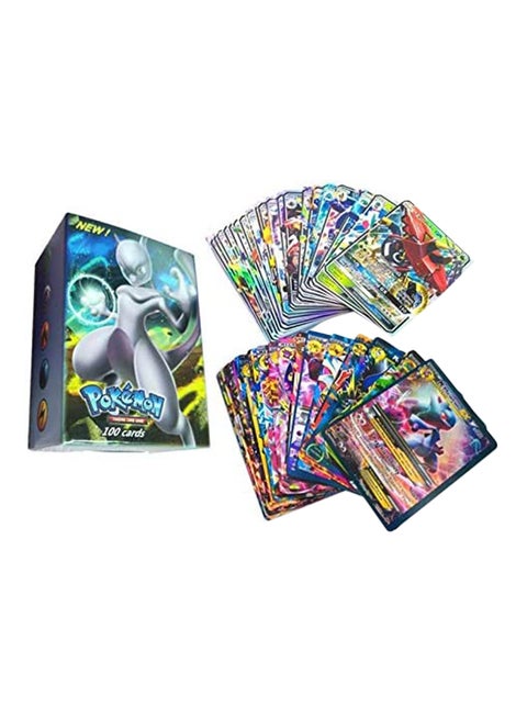 100-Piece EX GX Mega Trainer Energy Cards -Multicolour 5x5x12cm 5x5x12cm