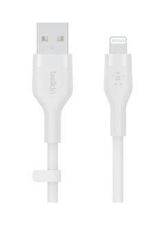 بيلكين Boost Charge Flex USB-A Silicone Cable With Lightning Connector, 1M White  - Image 1