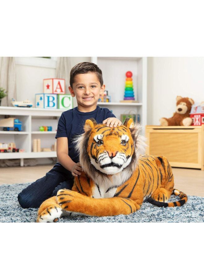 Melissa & Doug - Cute Attractive Authentic Durable High Quality Tiger Plush Soft Cuddling Toy ‎116.84x30.48x45.72cm - Image 1