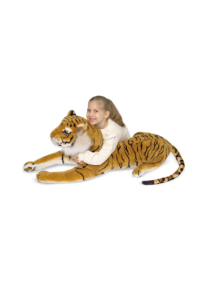 Melissa & Doug - Cute Attractive Authentic Durable High Quality Tiger Plush Soft Cuddling Toy ‎116.84x30.48x45.72cm - Image 1