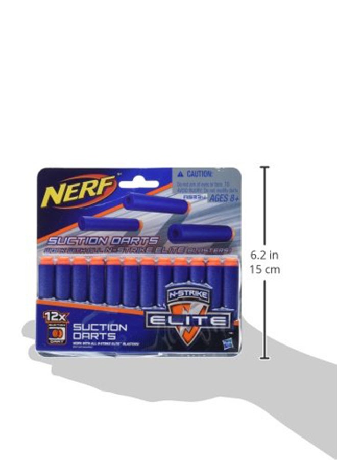 نيرف مجموعة سهام مزودة بأجزاء للتثبيت من 12 قطعة 3.2x15x20.8سم - Image 4