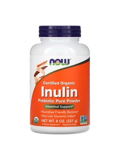Now Foods Certified Organic Inulin Prebiotic Pure Powder 227 g  - Image 1