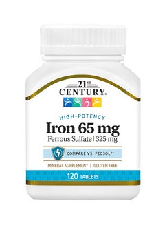 Iron 65 mg Ferrous Sulfate 325 mg - 120 Tablets